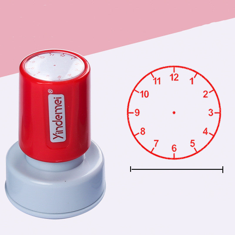 Child Teacher Teaching Clock Stamp