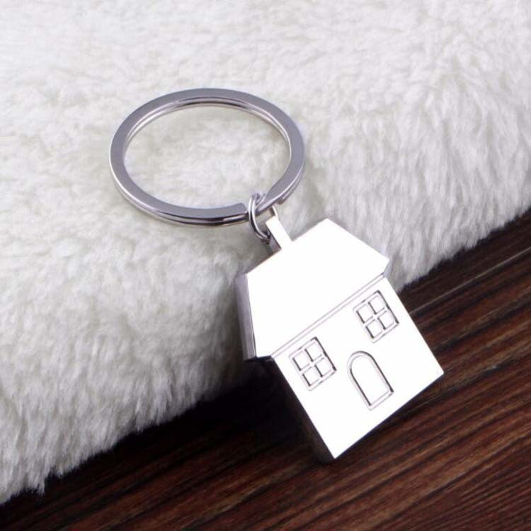 Creative Metal Real Estate Advertising Small Gift House Keychain