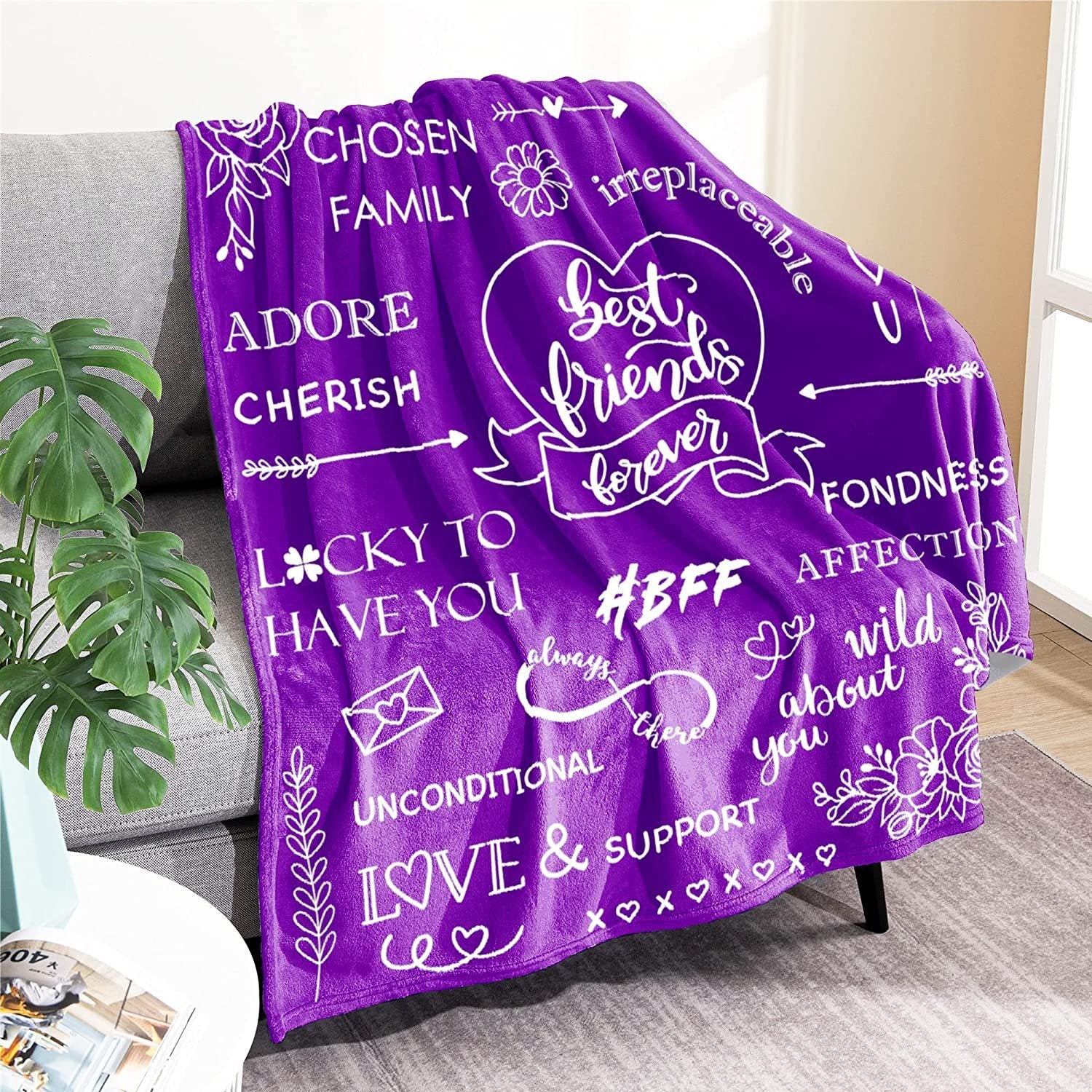Best Friends Forever Flannel Blanket
