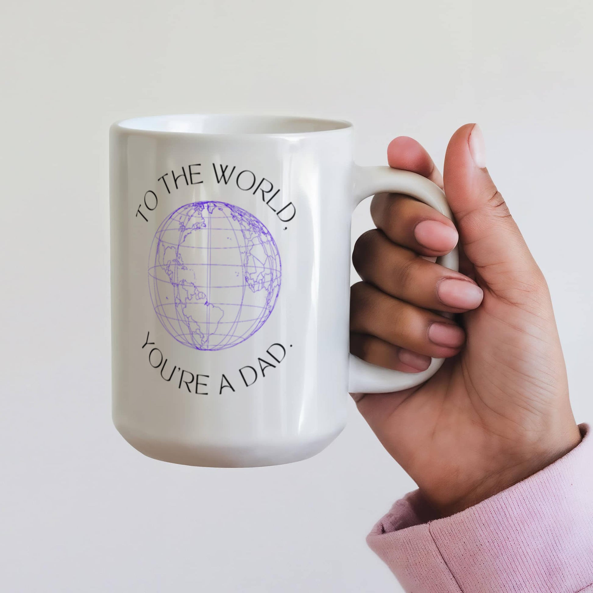 “My First Hero, My Whole World – Dad” Coffee Mug (personalize with photo)