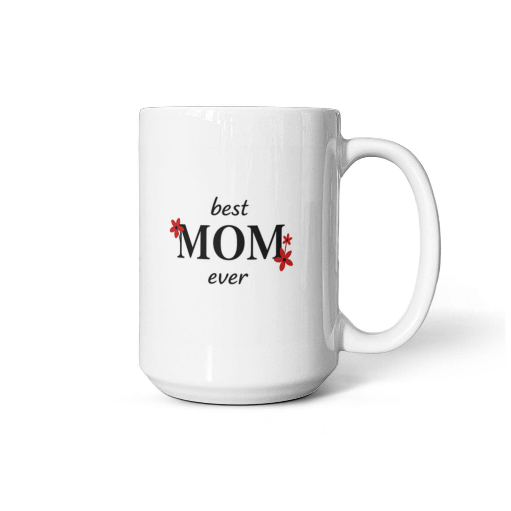 “Best Mom Ever” Floral Tribute Coffee Mug (personalize with children's names)