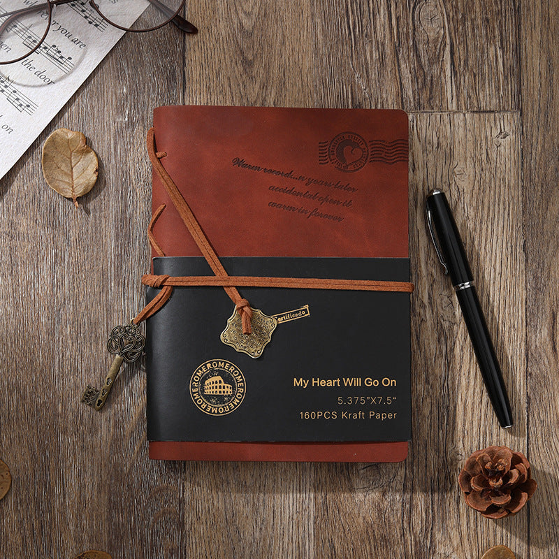 European And American Style Taped Blank Notebook With Pen Gift Boxed