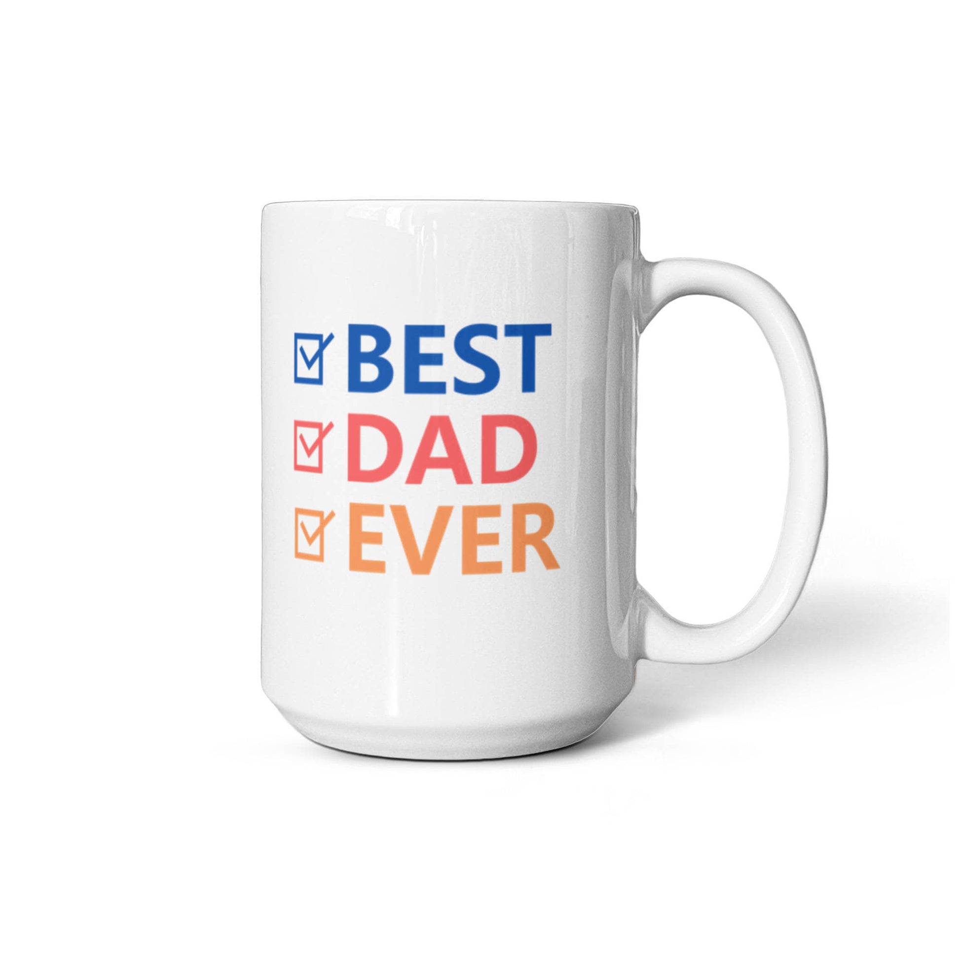 Best Dad Ever – Father's Day Checklist of Love Coffee mug (personalize with children's names)