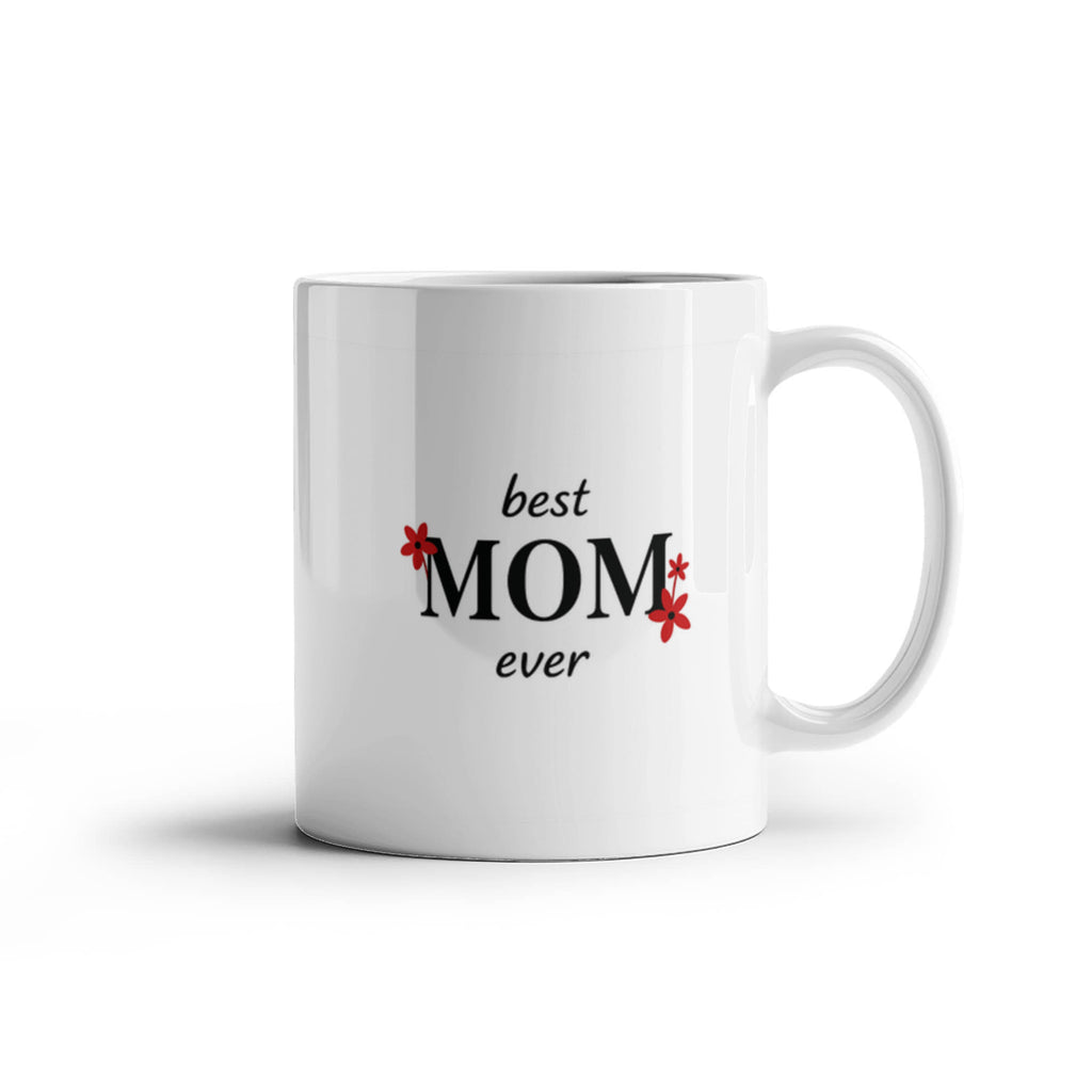 “Best Mom Ever” Floral Tribute Coffee Mug (personalize with children's names)