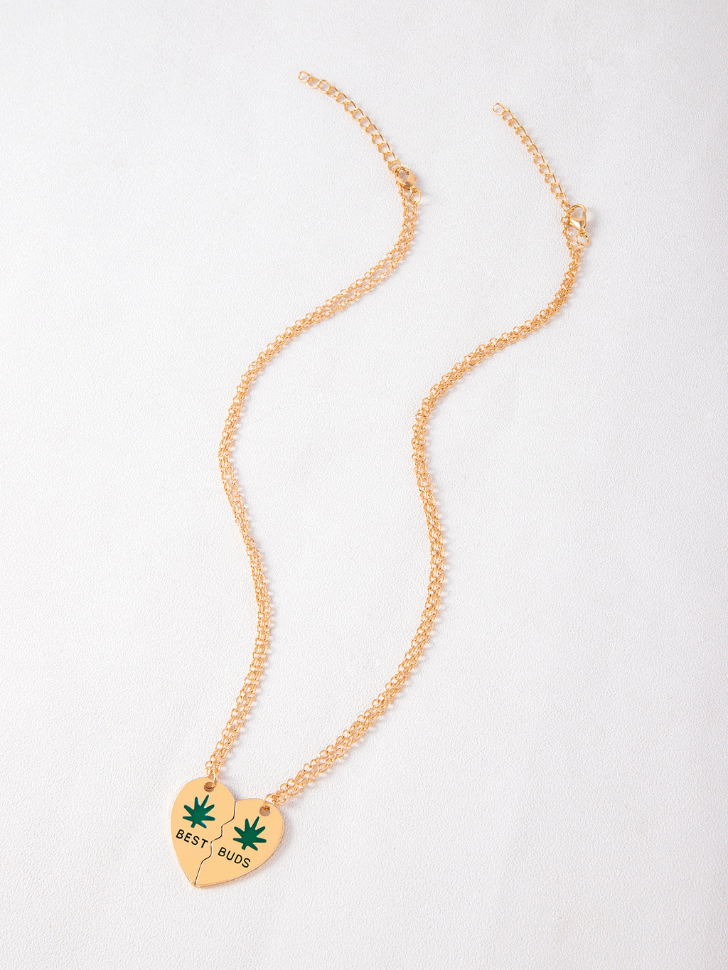 Leaves Best Friend Heart Pendant Necklace