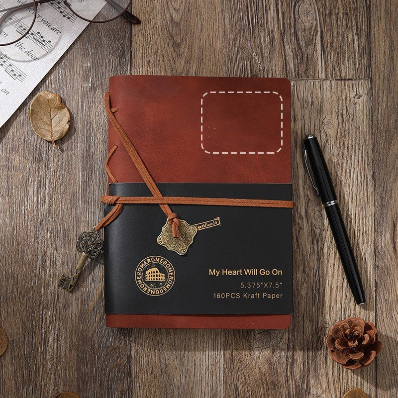 European And American Style Taped Blank Notebook With Pen Gift Boxed