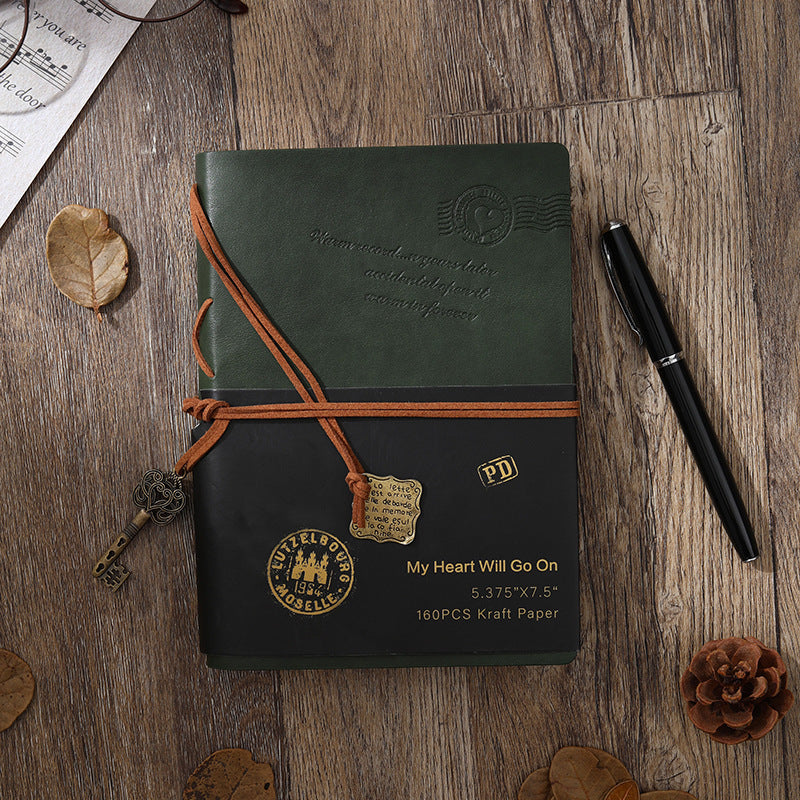 European And American Style Taped Blank Notebook With Pen Gift Boxed