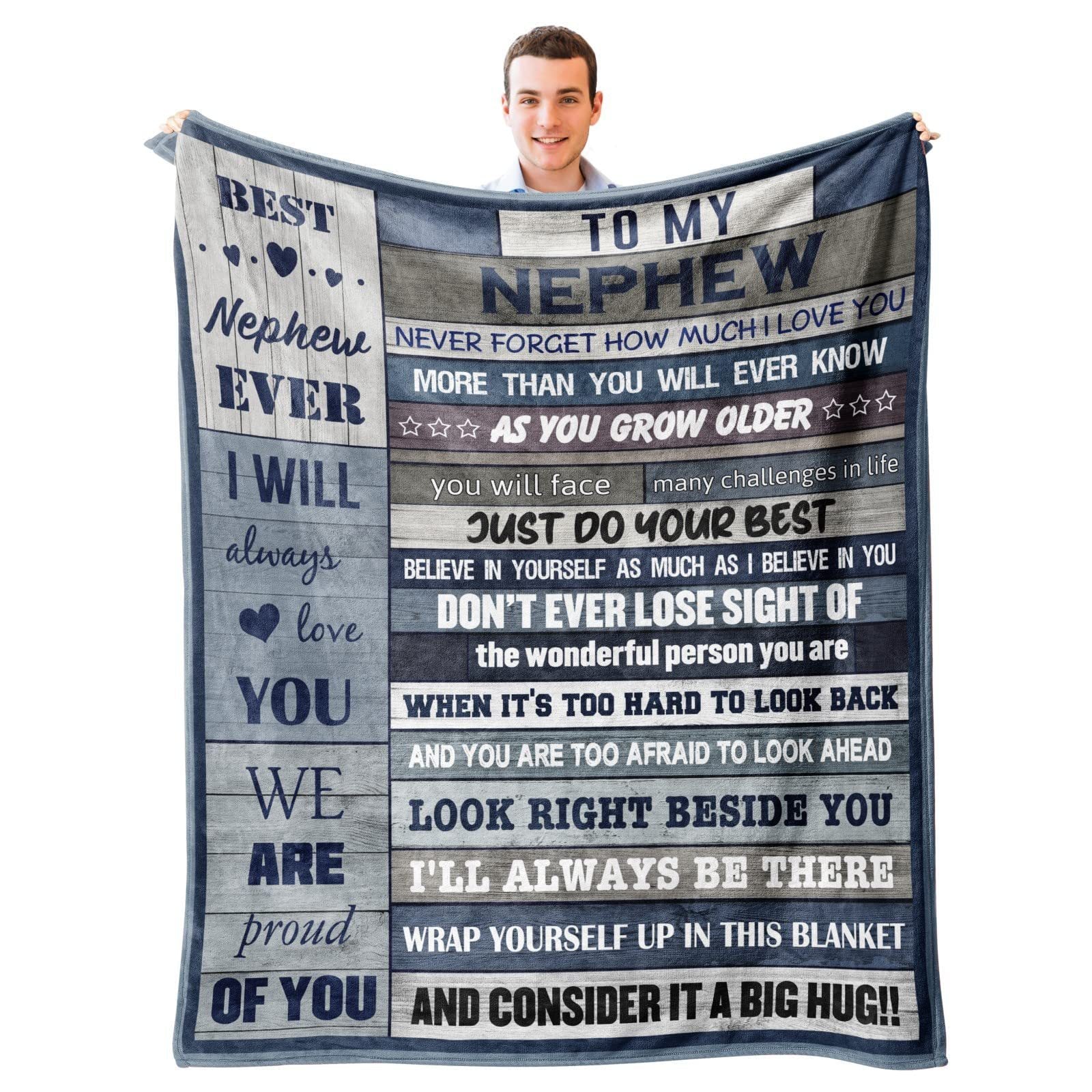 To My Grandson Gift Blanket (for graduations, birthdays)