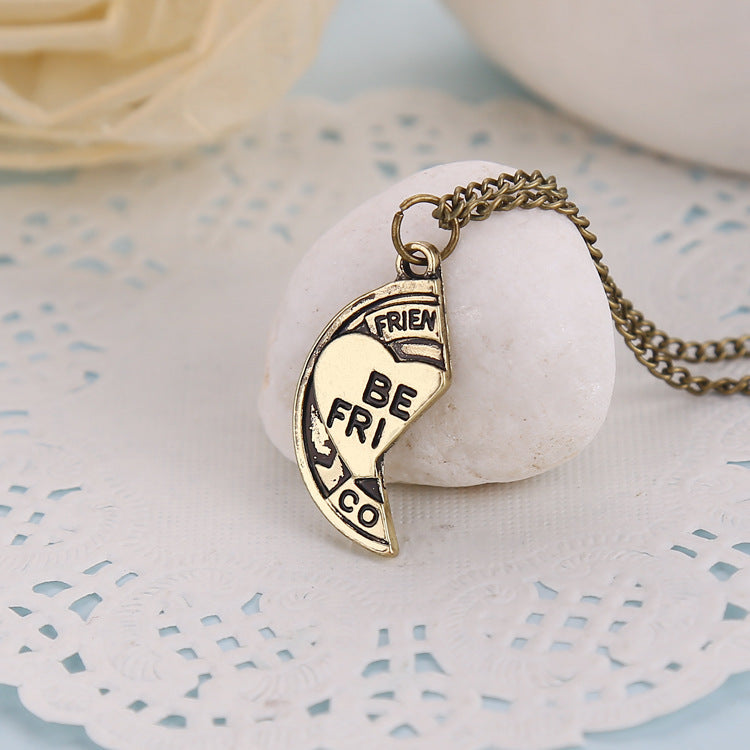 Europe And America Creative Can Be Spliced With Fashion Letters Best Friends Good Friend Necklace