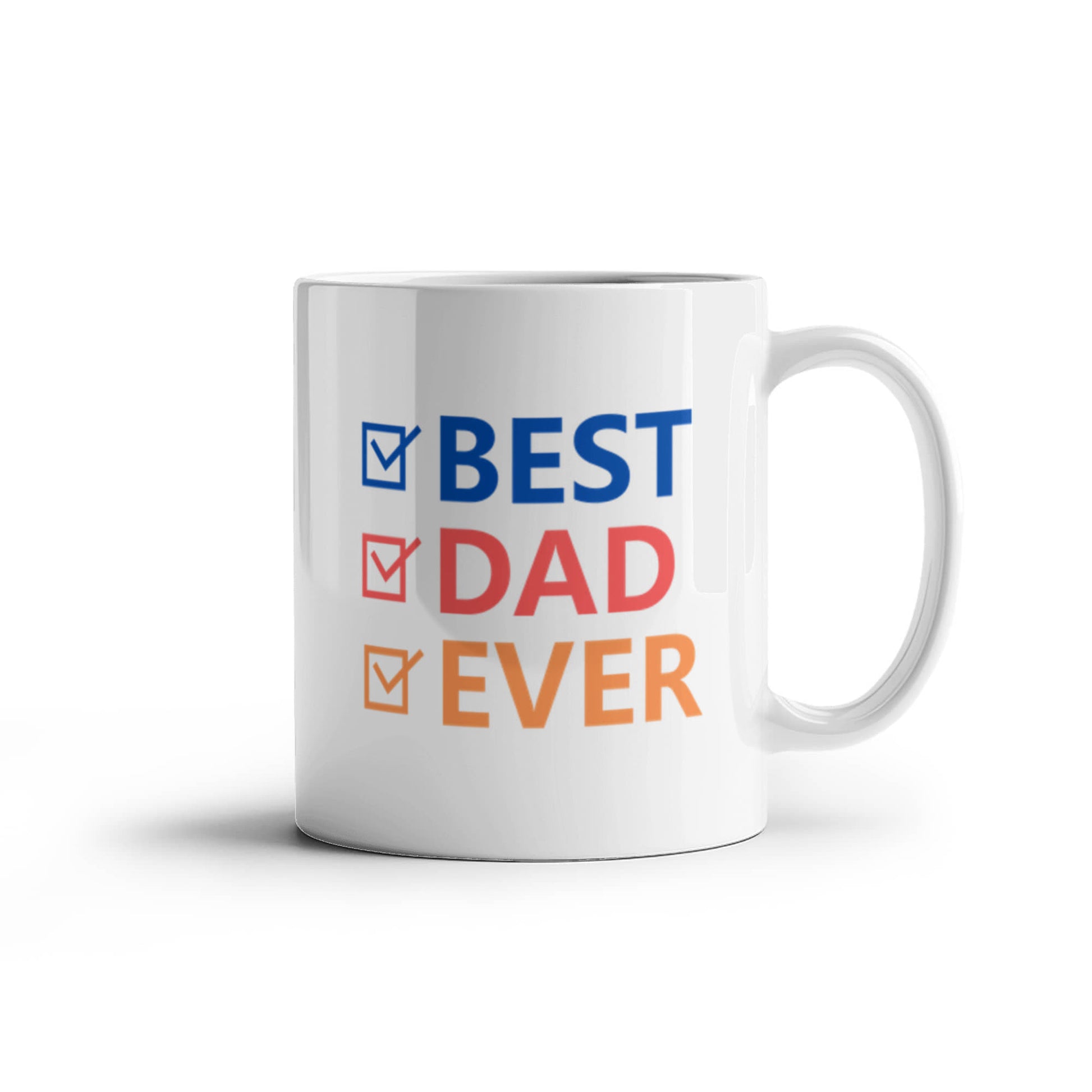 Best Dad Ever – Father's Day Checklist of Love Coffee mug (personalize with children's names)