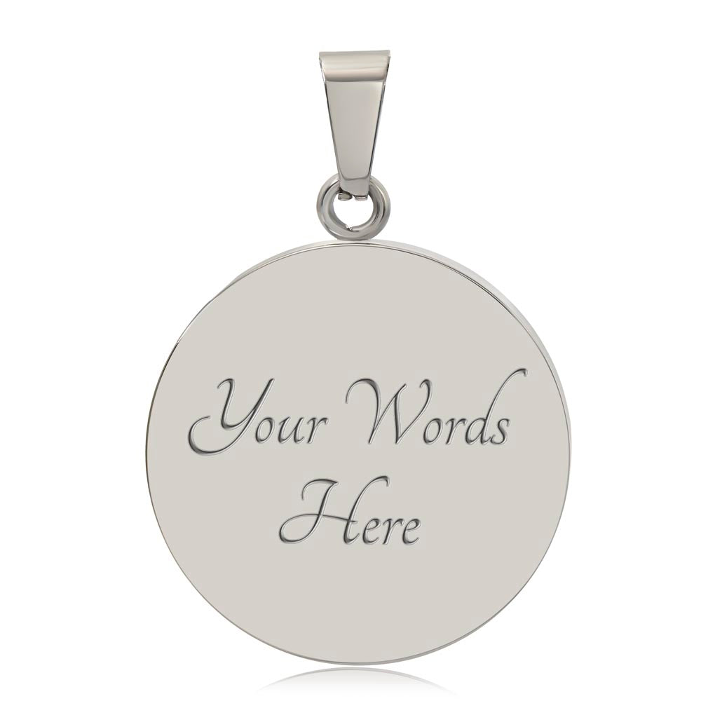 Where Dreams Meet the Tide-Luxury Graphic Circle Necklace (with engraving option)