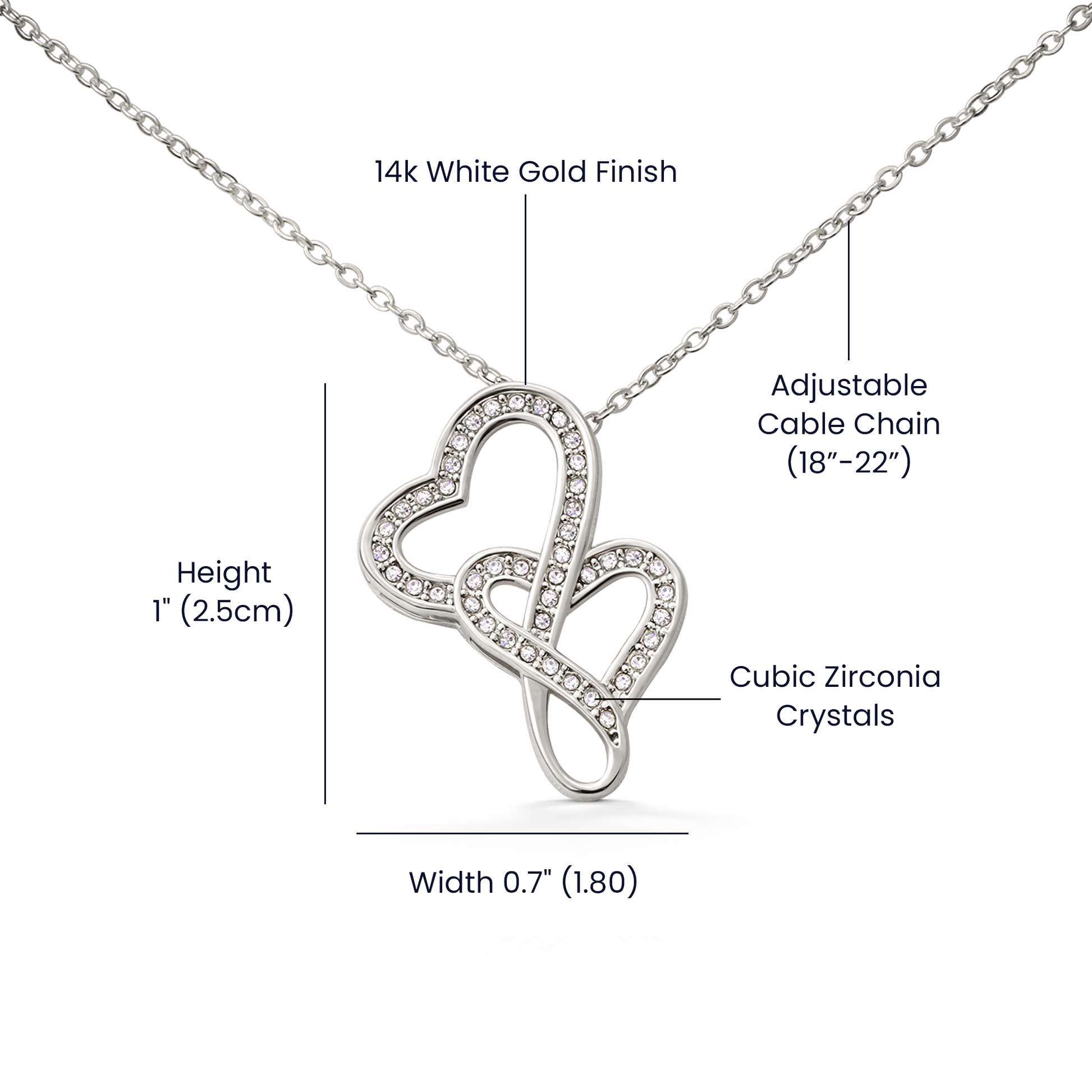 Together in Love: Will You Be My Bridesmaid?-Heart-to-Heart Pendant Necklace