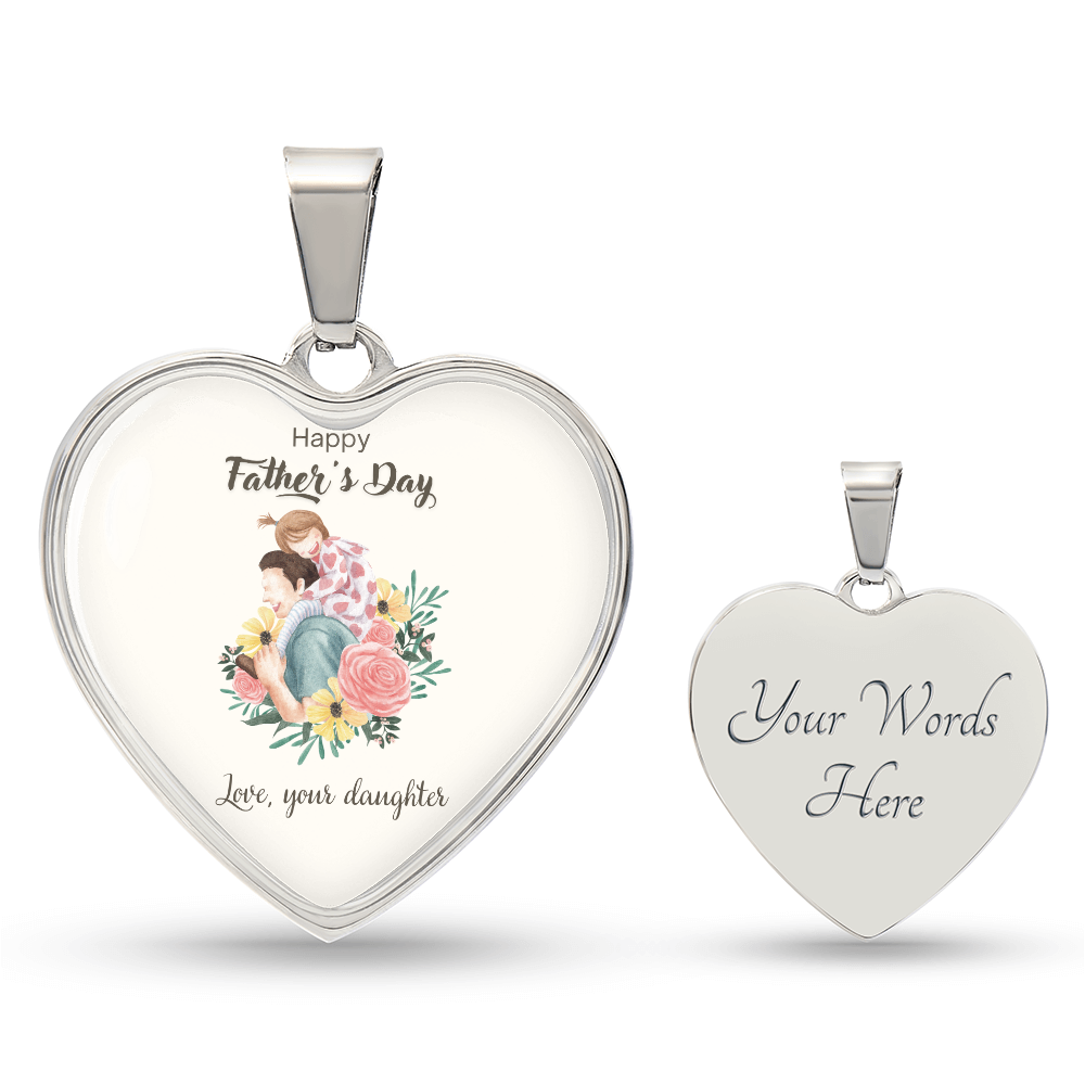 Forever Daddy's Girl – A Father's Day Keepsake-Luxury Heart Graphic  Necklace (with engraving option)