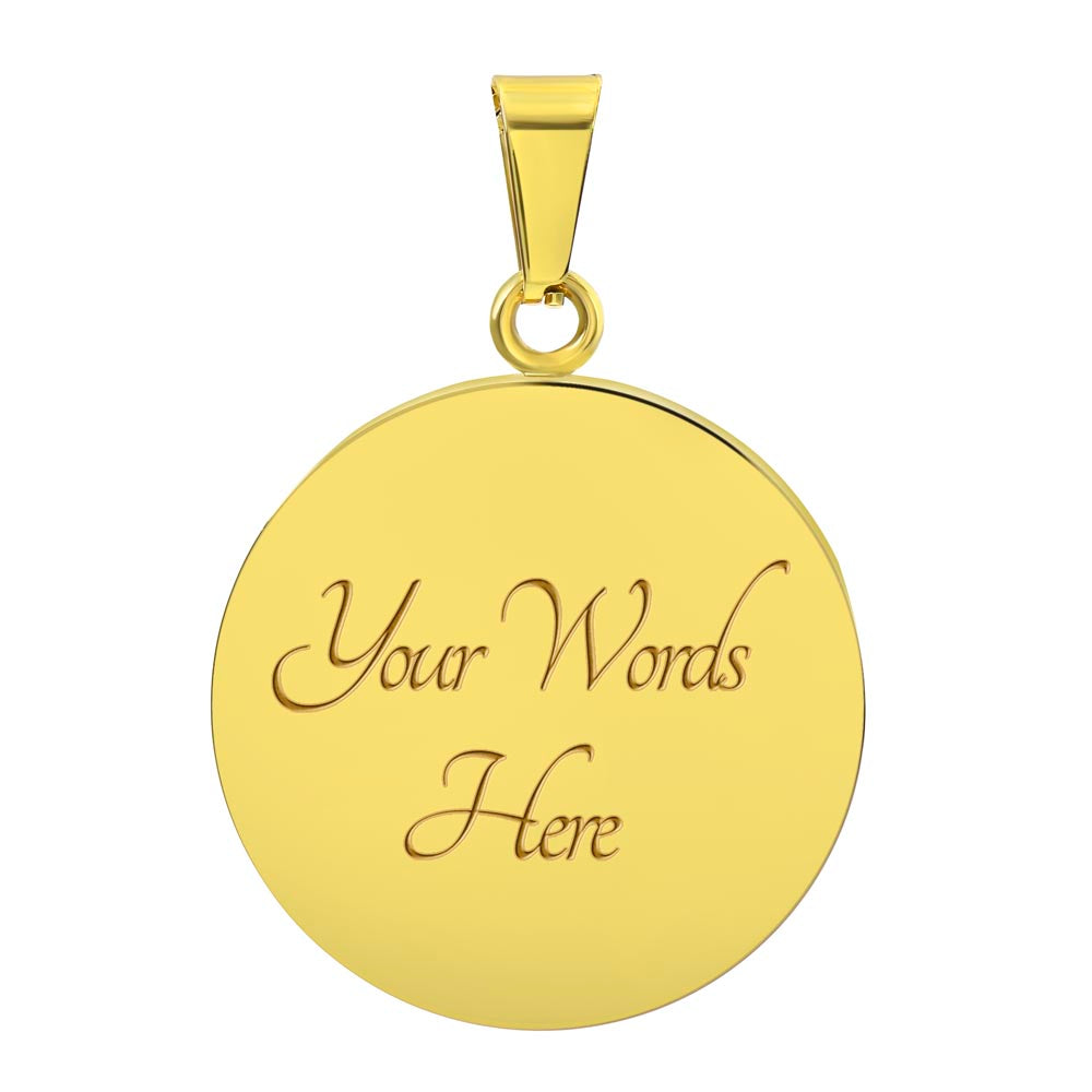 Where Dreams Meet the Tide-Luxury Graphic Circle Necklace (with engraving option)