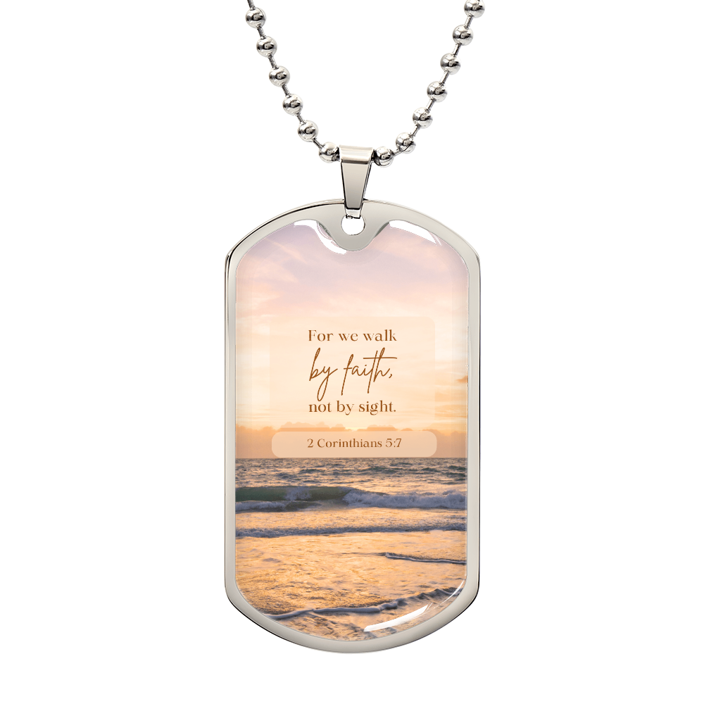 Anchored in Faith, Guided by Grace-Luxury Graphic Dog Tag Necklace (with engraving option)