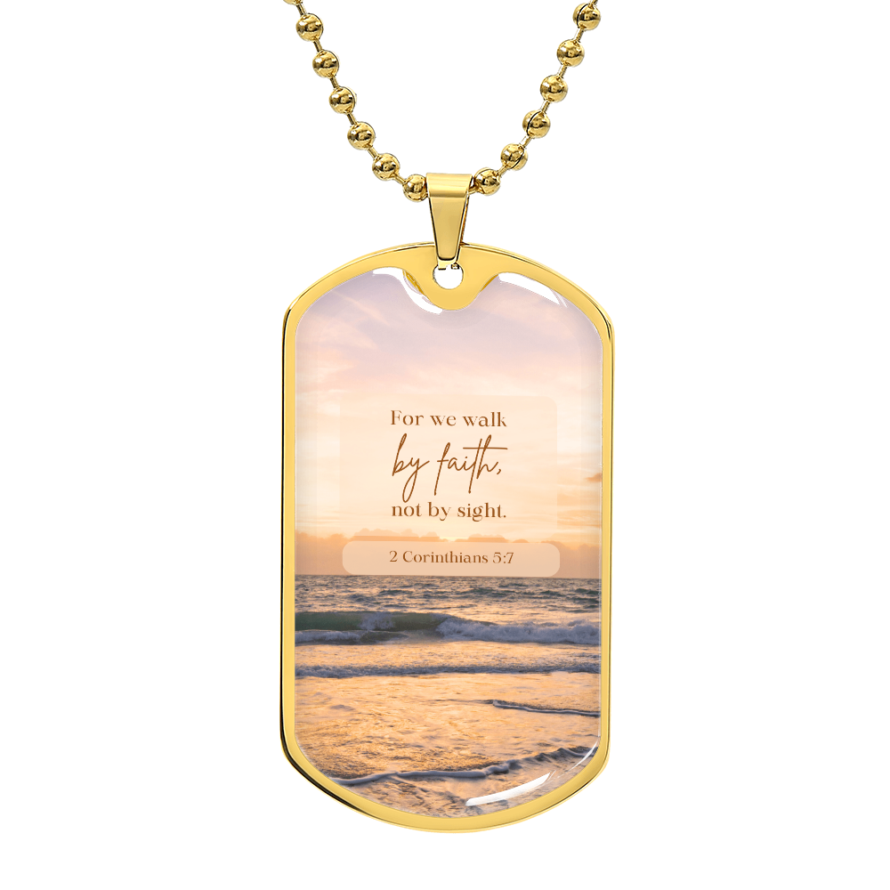 Anchored in Faith, Guided by Grace-Luxury Graphic Dog Tag Necklace (with engraving option)