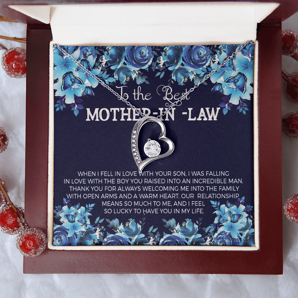 To The Best Mother-In-Law Forever Love Necklace