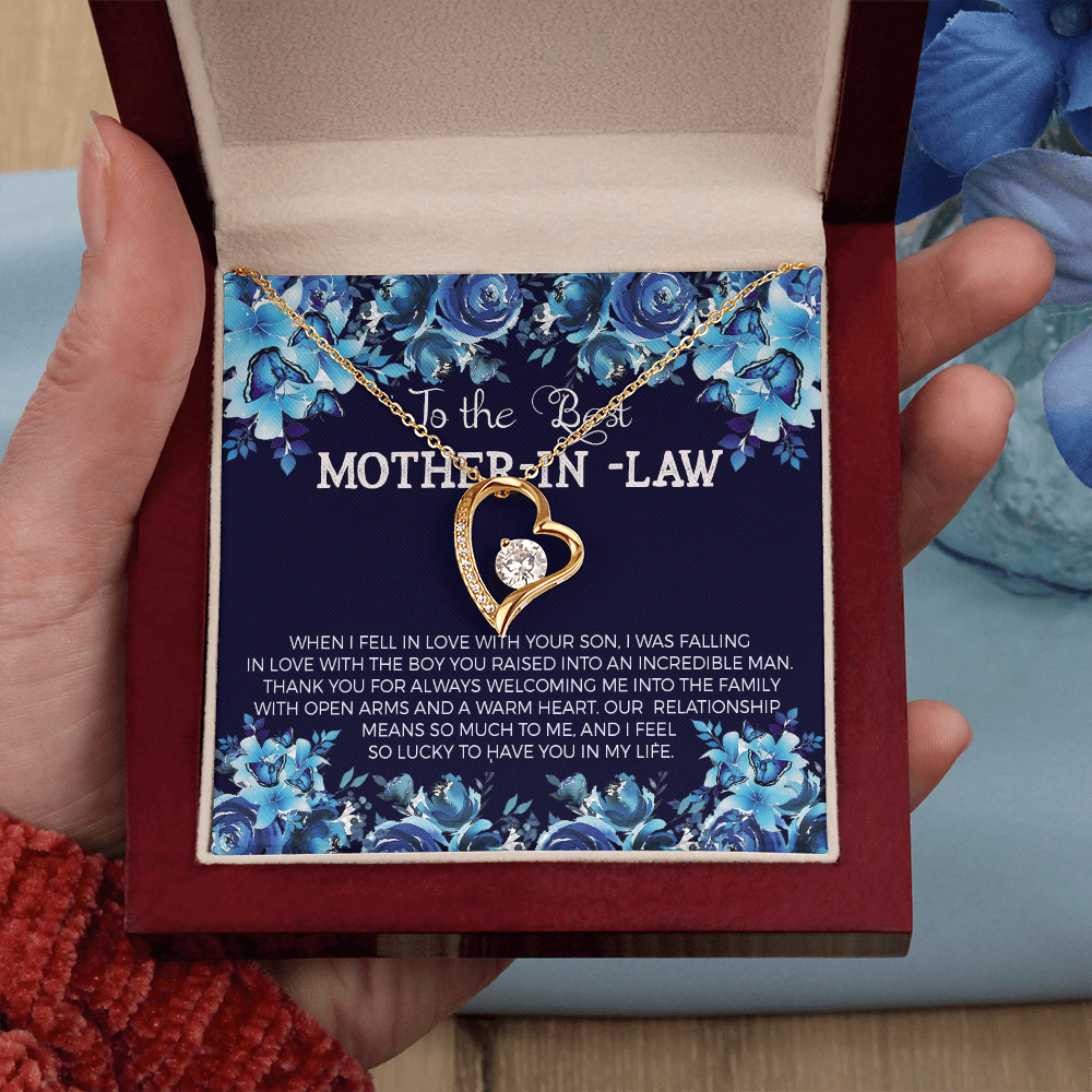 To The Best Mother-In-Law Forever Love Necklace