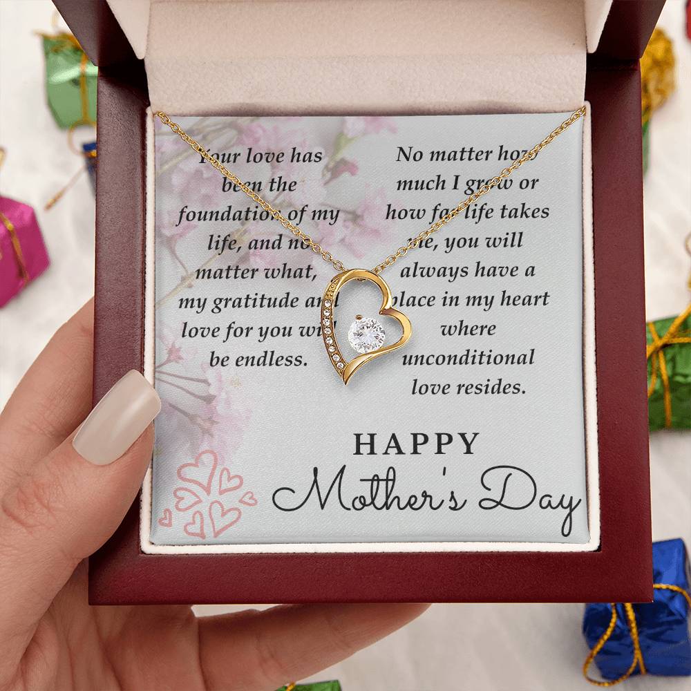 Mom-Your Love Has Been The Foundation-Happy Mother's Day Necklace