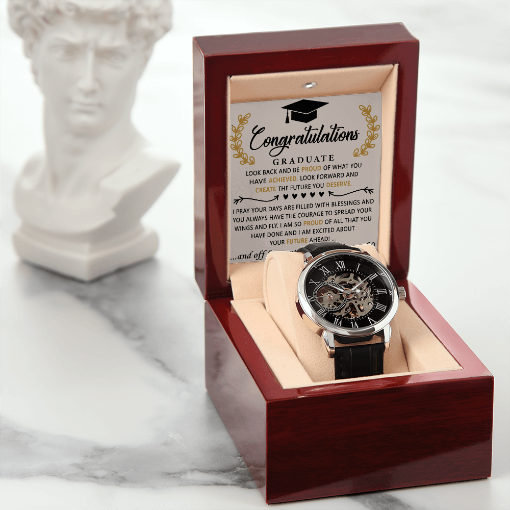 Wings to Soar: A Graduation Tribute-Men's Openwork Watch