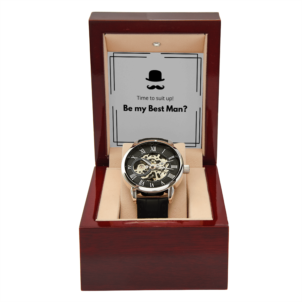 The Gentleman's Request-Men's Openwork Watch
