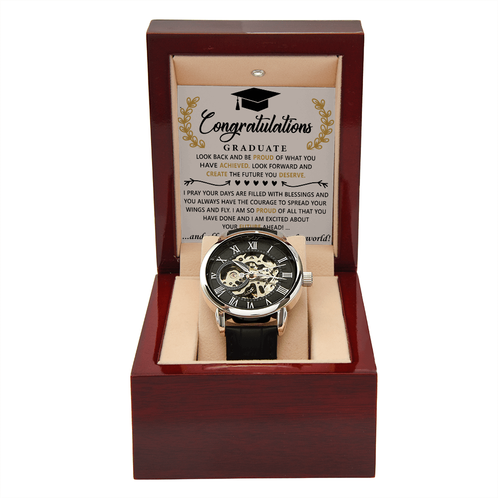 Wings to Soar: A Graduation Tribute-Men's Openwork Watch