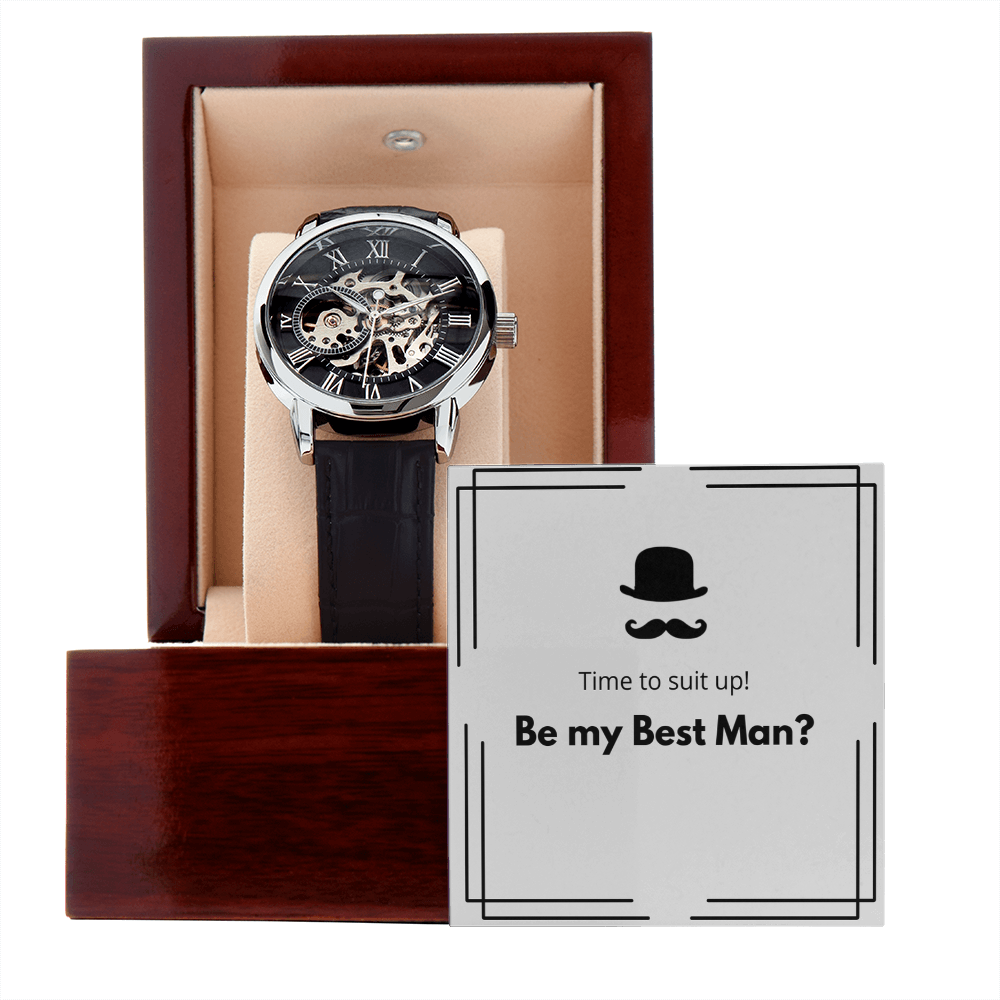 The Gentleman's Request-Men's Openwork Watch
