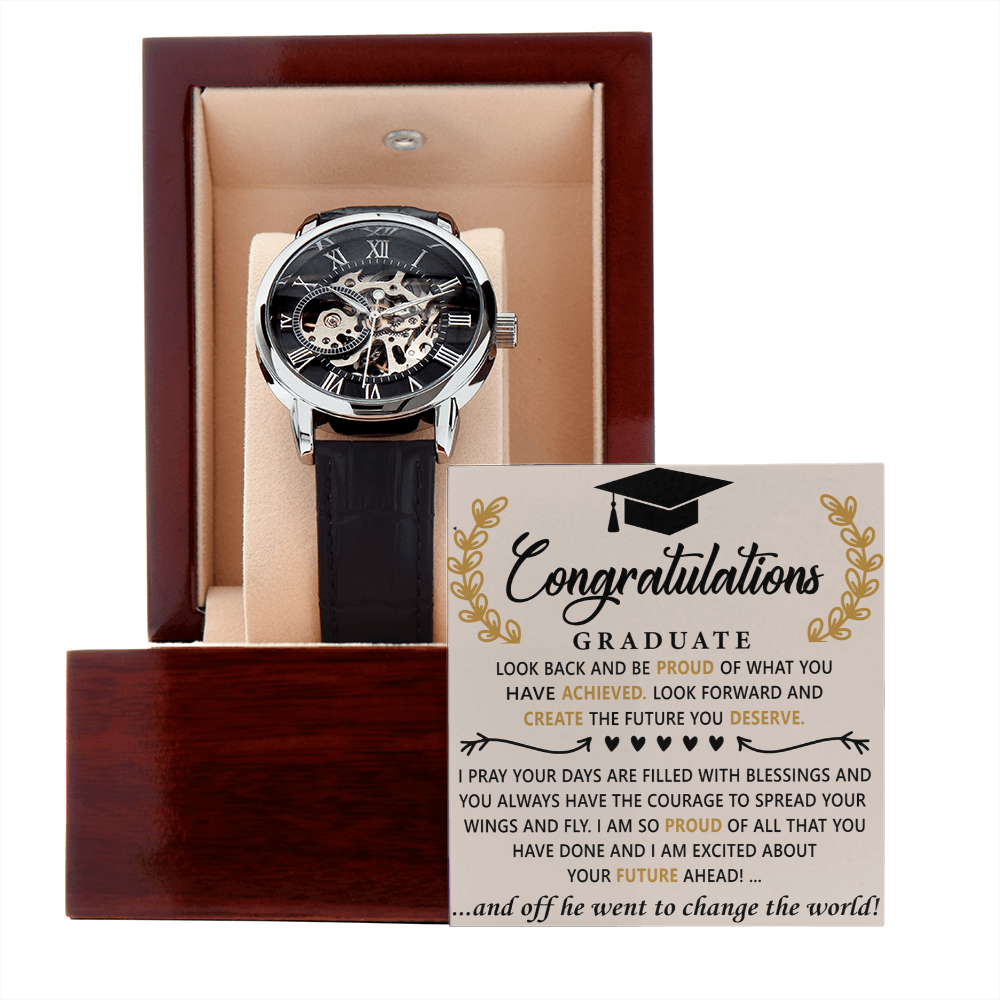 Wings to Soar: A Graduation Tribute-Men's Openwork Watch