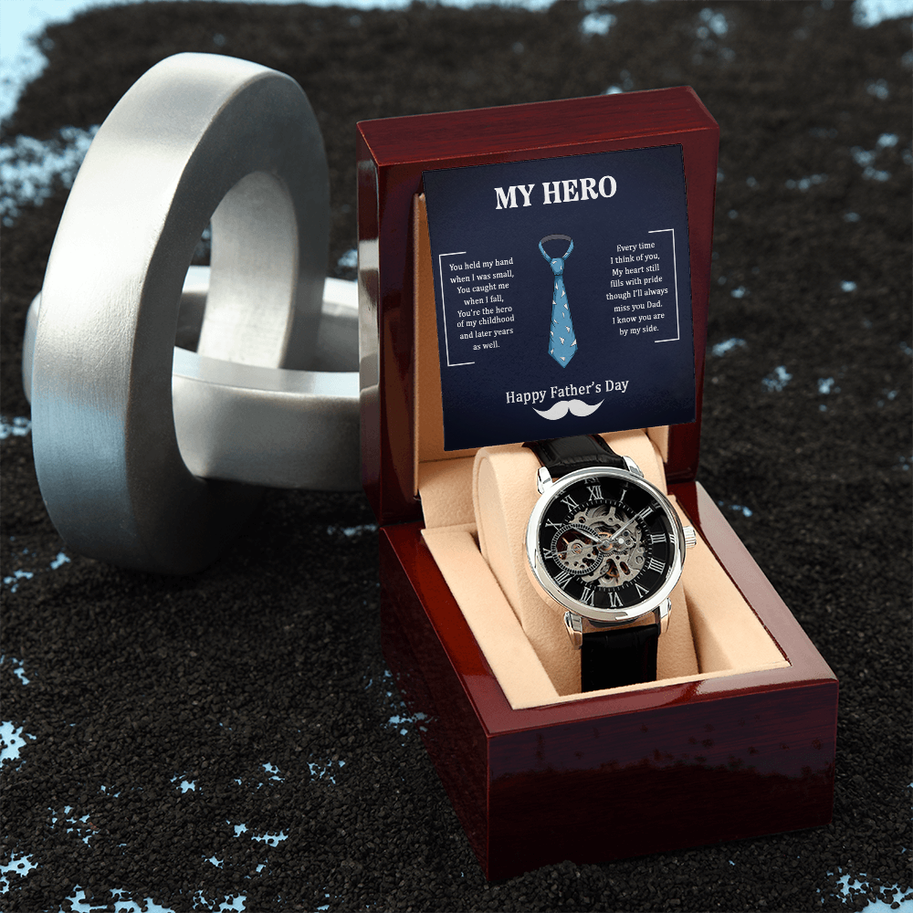My Hero – A Father's Day Tribute-Men's Openwork Watch