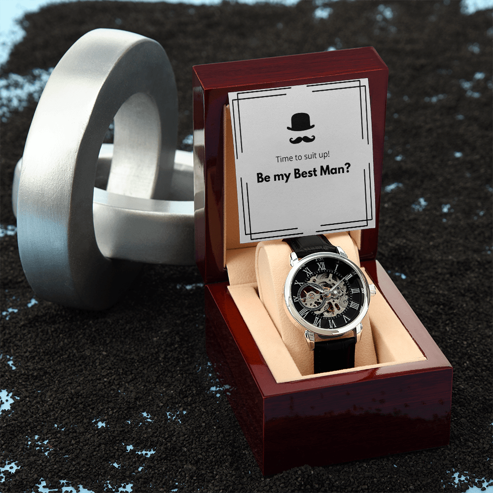 The Gentleman's Request-Men's Openwork Watch