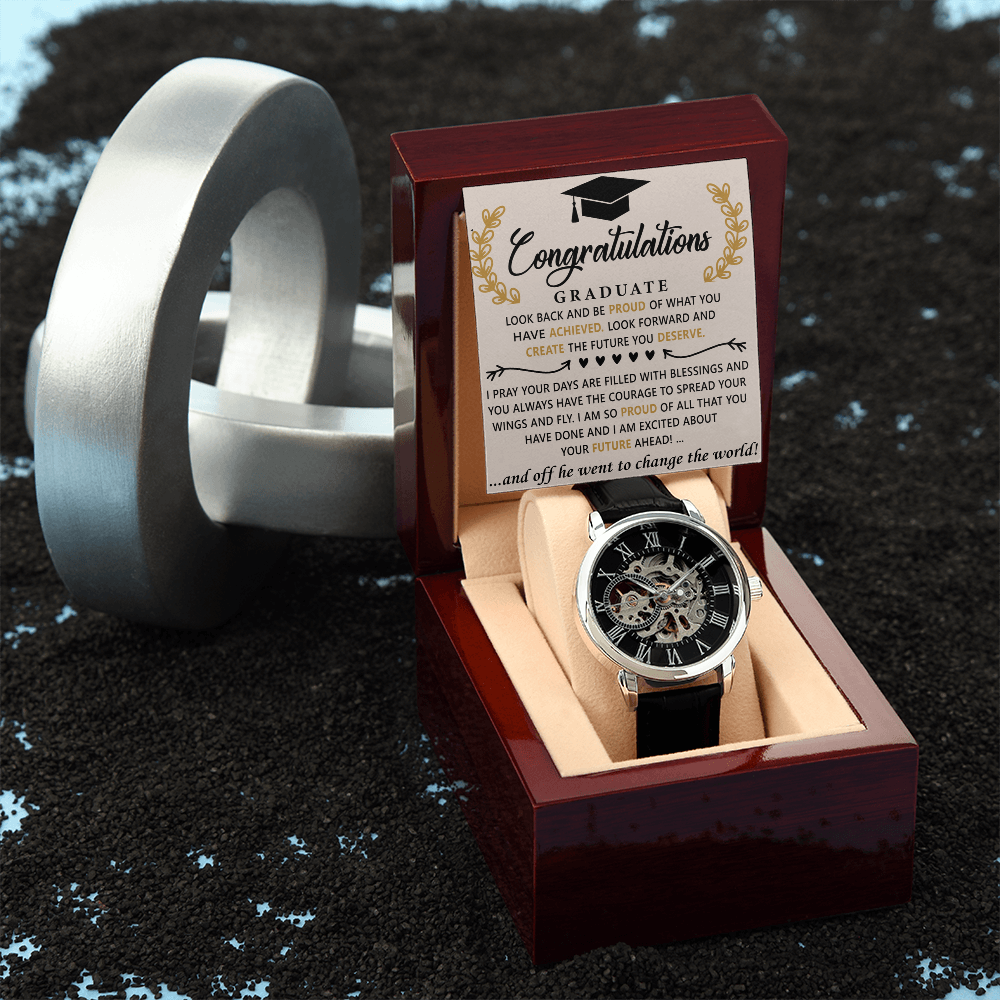 Wings to Soar: A Graduation Tribute-Men's Openwork Watch