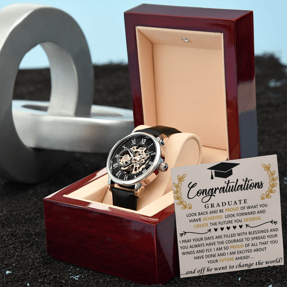 Wings to Soar: A Graduation Tribute-Men's Openwork Watch