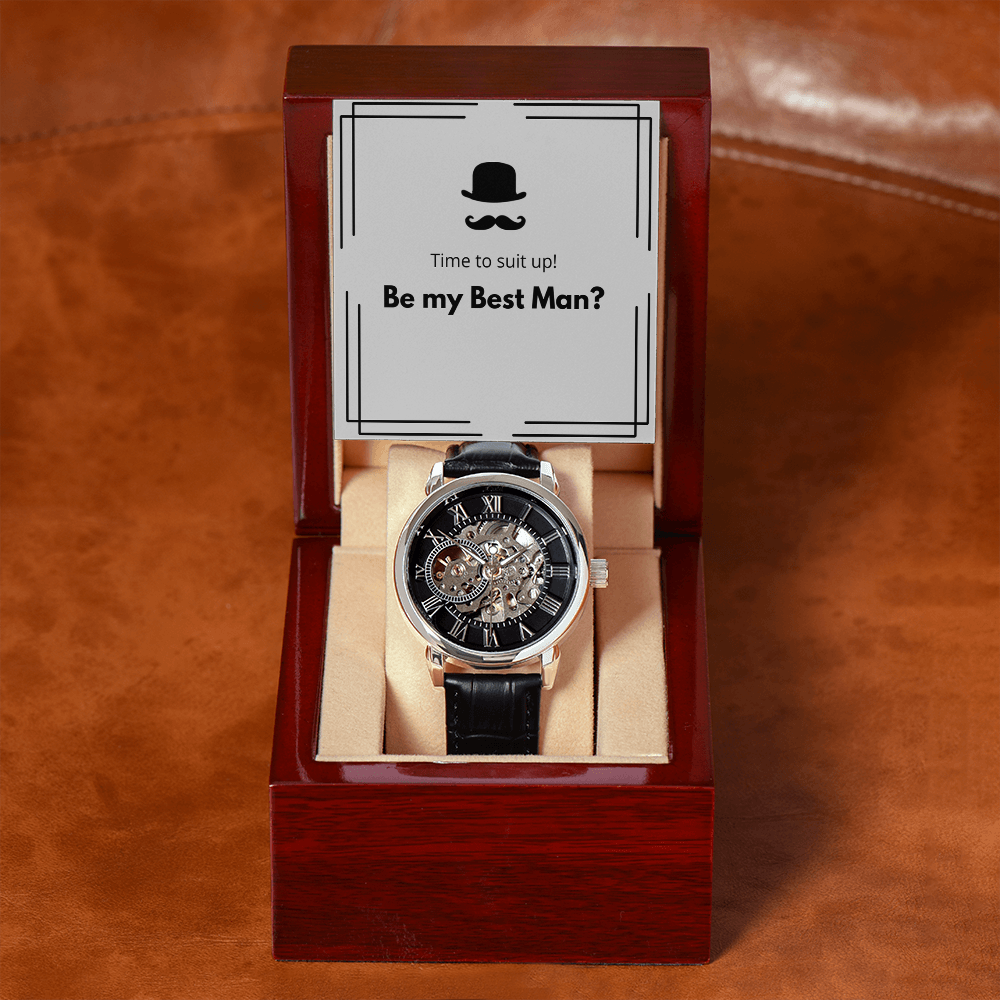 The Gentleman's Request-Men's Openwork Watch