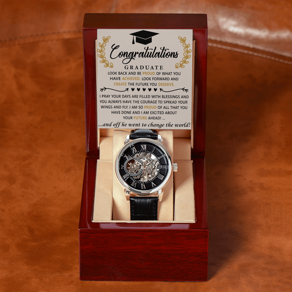 Wings to Soar: A Graduation Tribute-Men's Openwork Watch