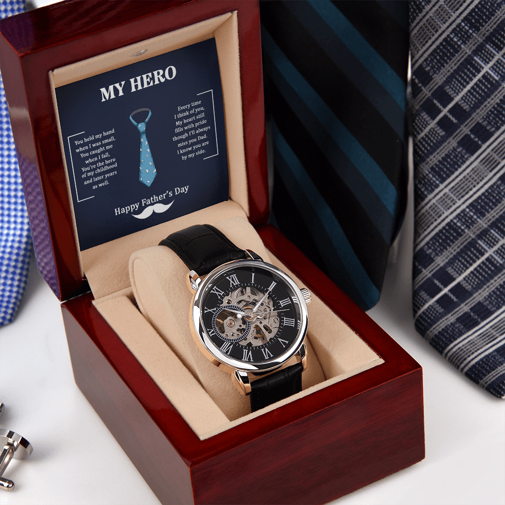 My Hero – A Father's Day Tribute-Men's Openwork Watch