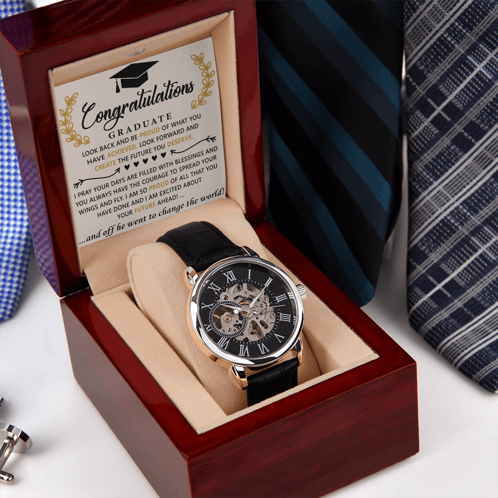 Wings to Soar: A Graduation Tribute-Men's Openwork Watch