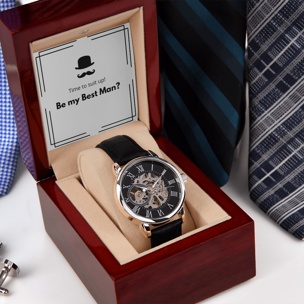 The Gentleman's Request-Men's Openwork Watch