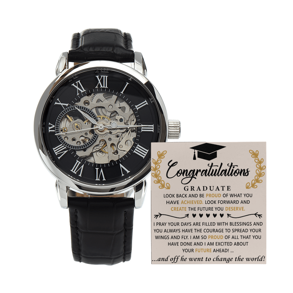 Wings to Soar: A Graduation Tribute-Men's Openwork Watch
