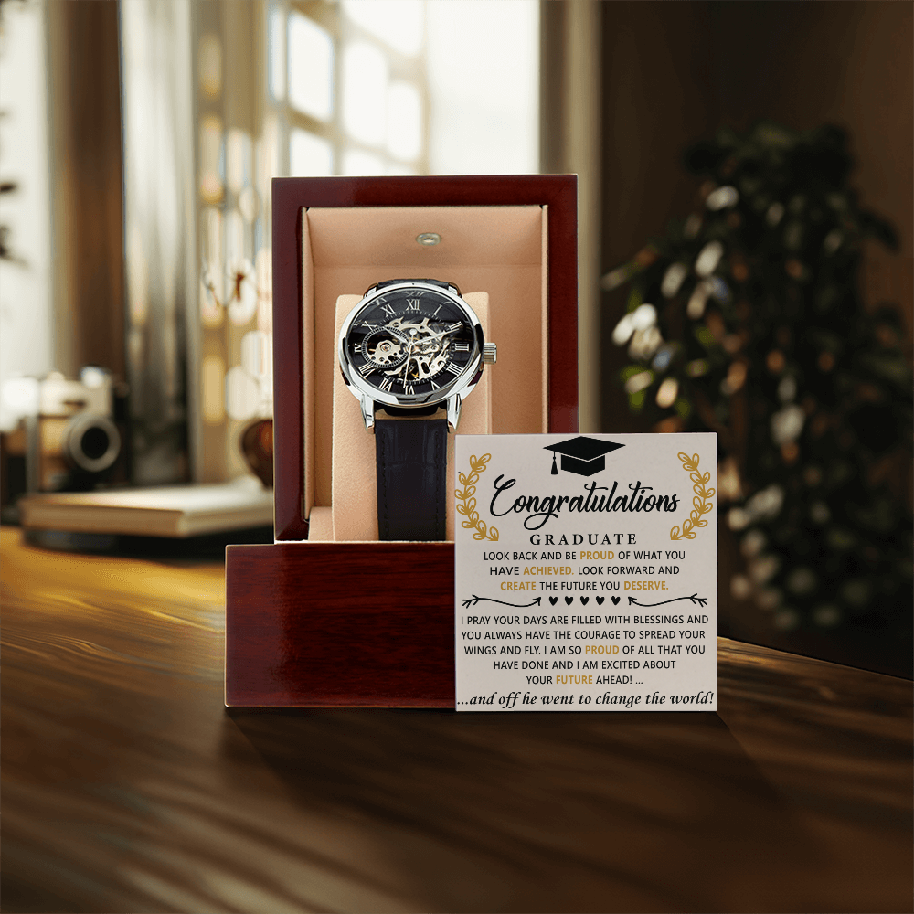 Wings to Soar: A Graduation Tribute-Men's Openwork Watch