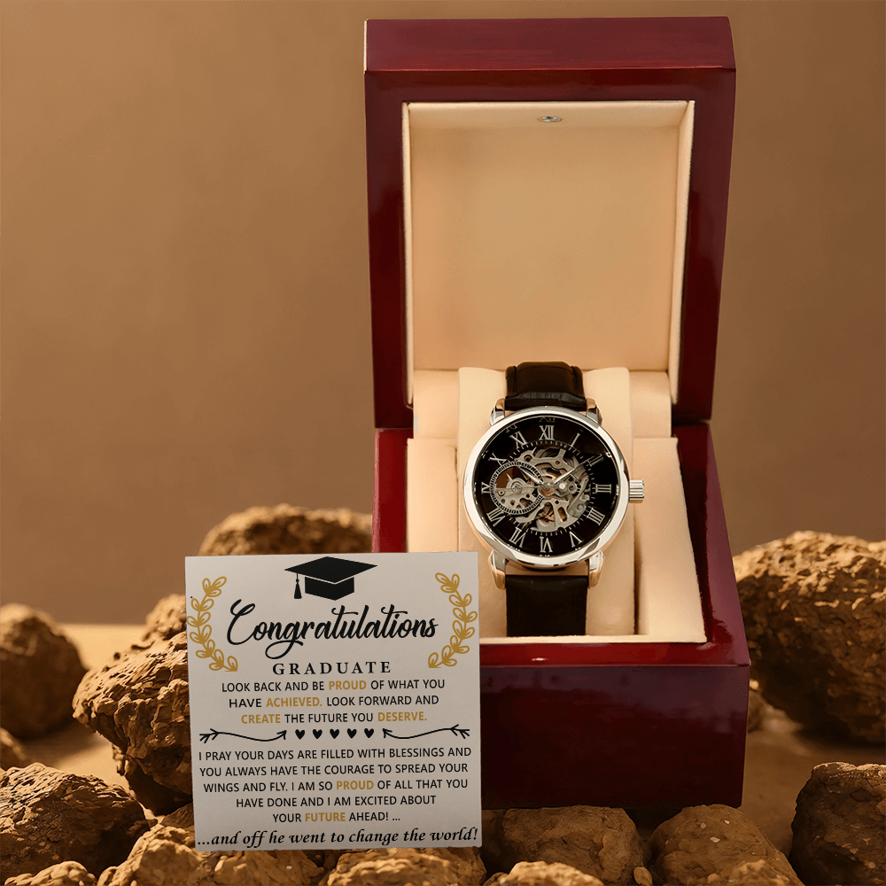 Wings to Soar: A Graduation Tribute-Men's Openwork Watch