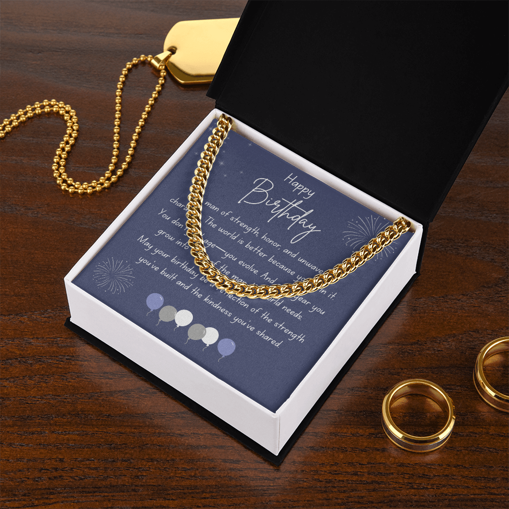 A Birthday Tribute to a Man of Strength and Grace-Cuban Link Chain