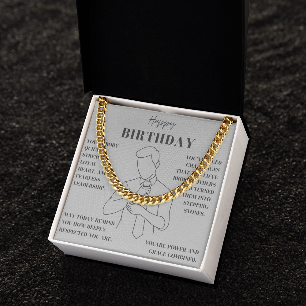 A Birthday Tribute to a Man of Quiet Strength-Cuban Link Chain