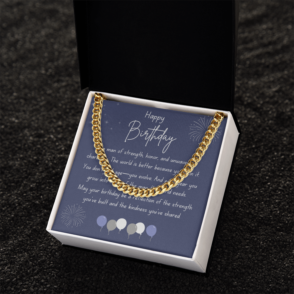 A Birthday Tribute to a Man of Strength and Grace-Cuban Link Chain