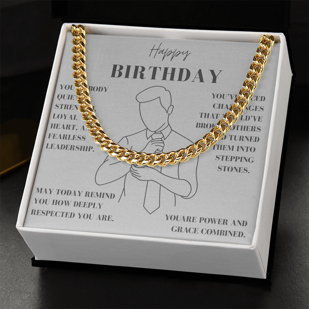 A Birthday Tribute to a Man of Quiet Strength-Cuban Link Chain