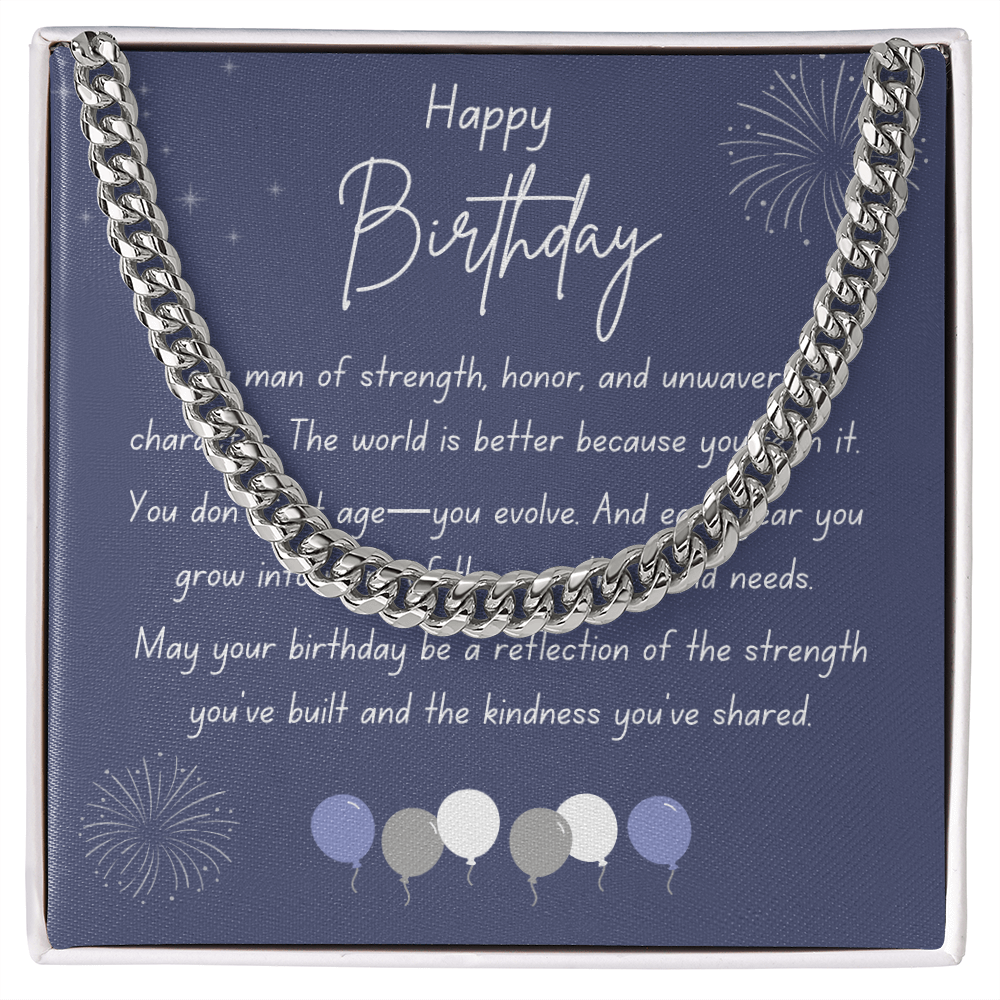 A Birthday Tribute to a Man of Strength and Grace-Cuban Link Chain
