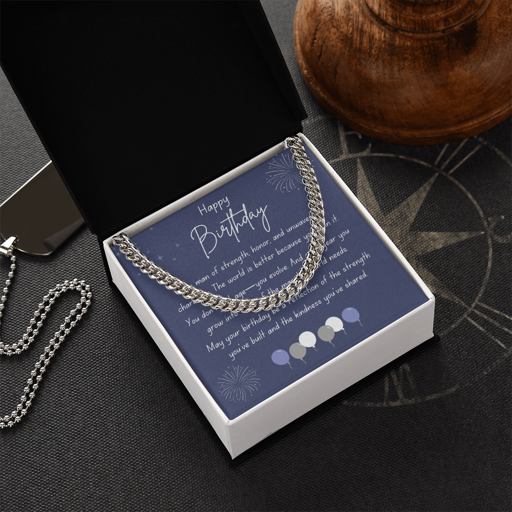 A Birthday Tribute to a Man of Strength and Grace-Cuban Link Chain