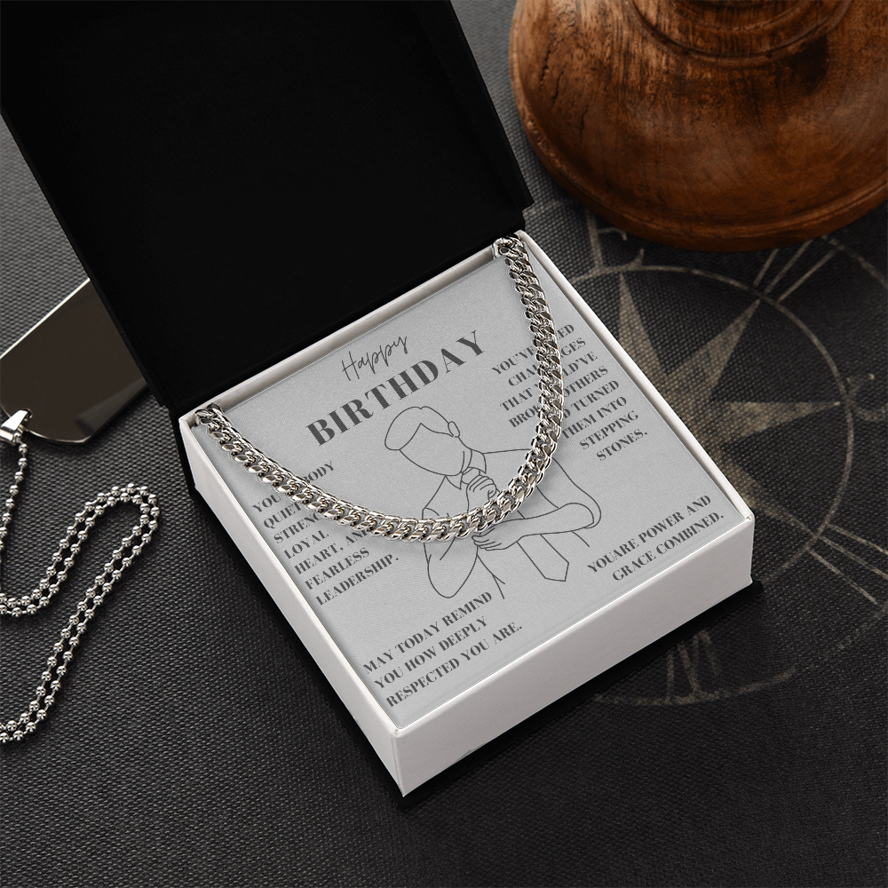 A Birthday Tribute to a Man of Quiet Strength-Cuban Link Chain