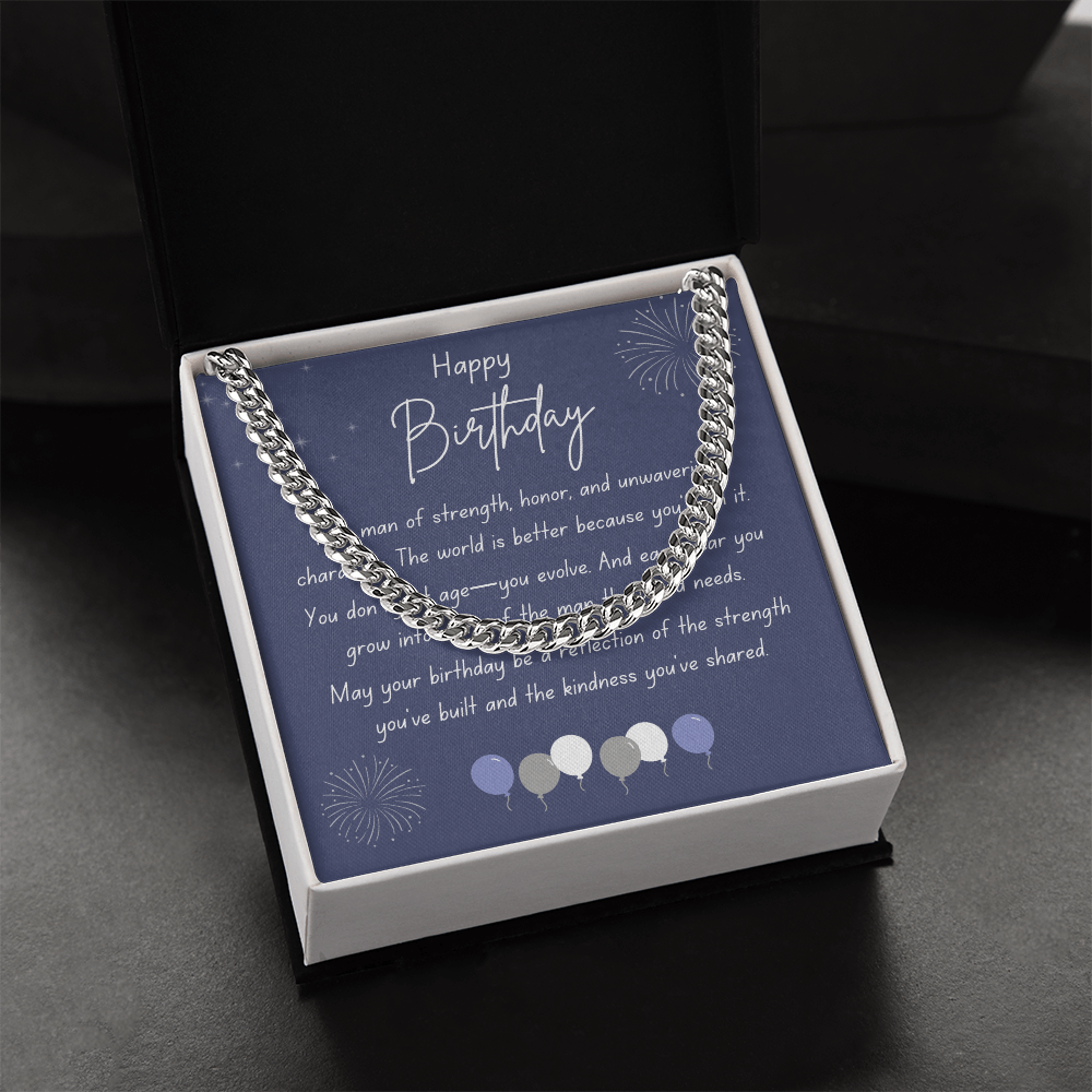 A Birthday Tribute to a Man of Strength and Grace-Cuban Link Chain