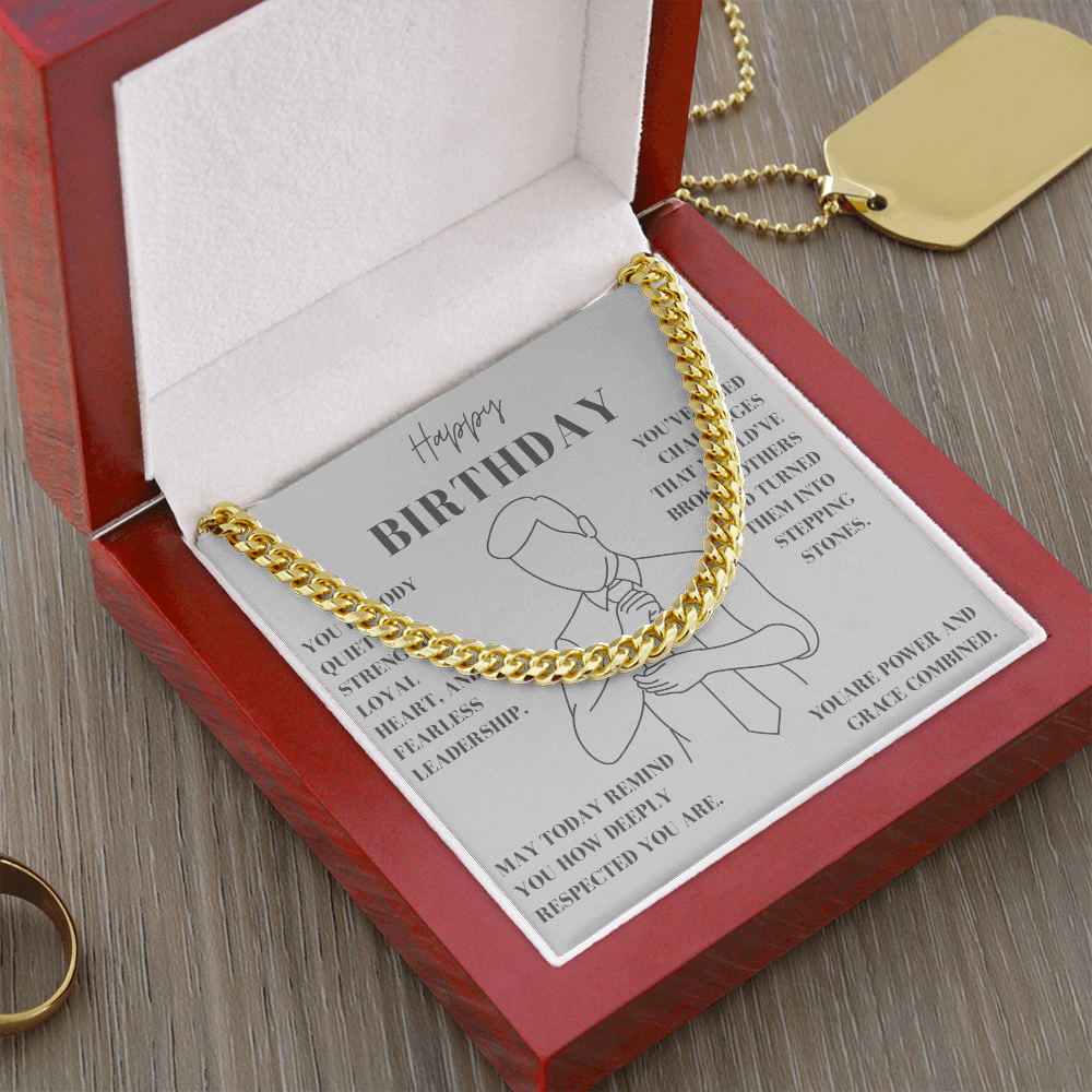 A Birthday Tribute to a Man of Quiet Strength-Cuban Link Chain