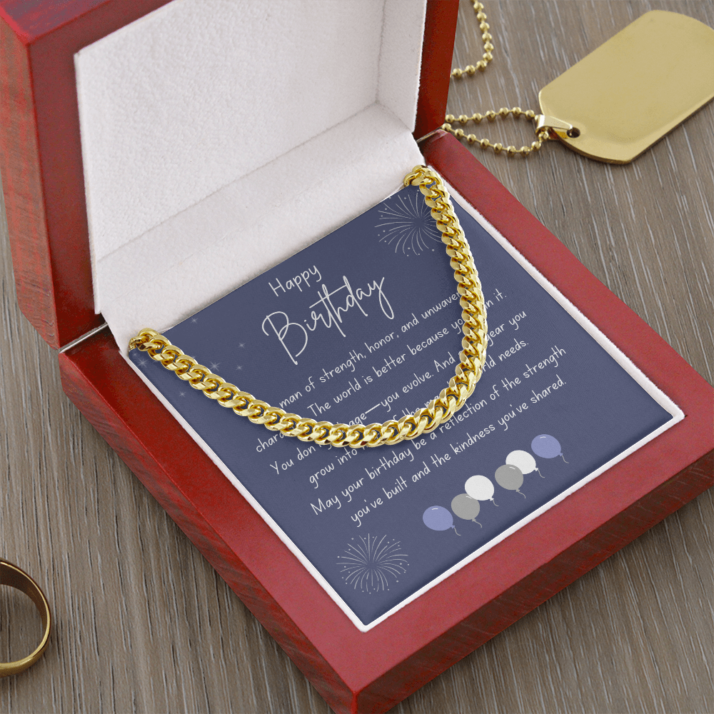 A Birthday Tribute to a Man of Strength and Grace-Cuban Link Chain